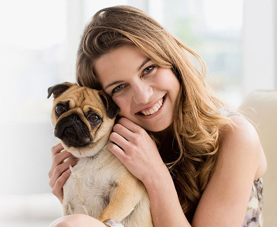 Girl with dog